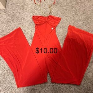 Elegant Red Jumpsuit